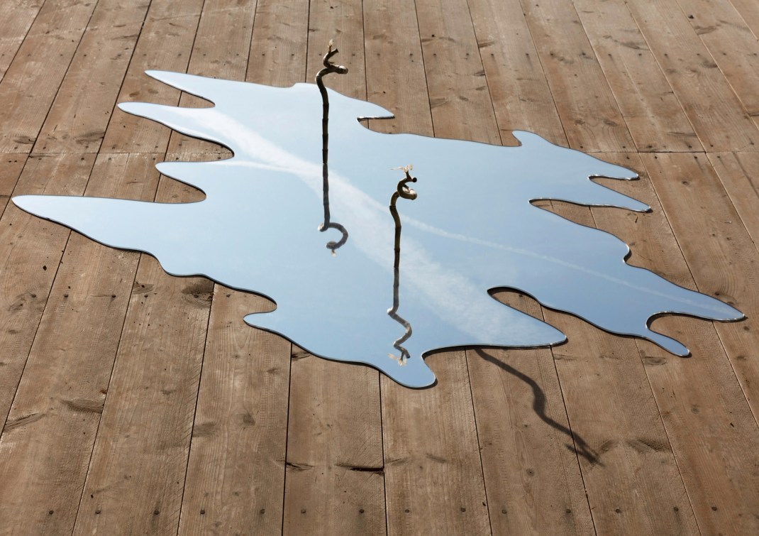 Floating Fortunes / Mirror, Lucky Bamboo / 165 x 100 x 20 cm